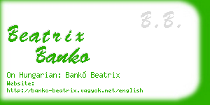 beatrix banko business card