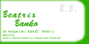 beatrix banko business card